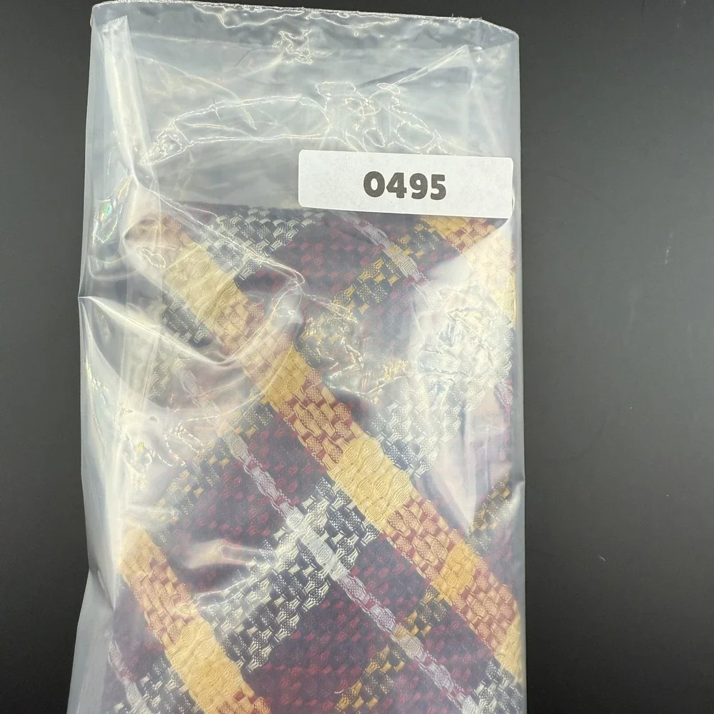 Paul Smith London Silk Tie Woven Plaid Check Multi Color Red Yellow Blue England